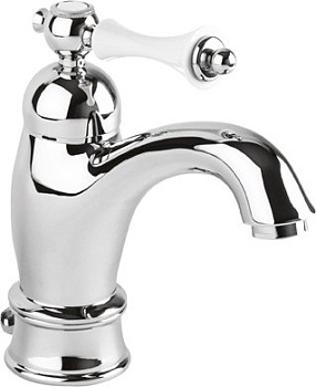 MARGOT-LSM1-A-01-N Смеситель для раковины удлиненный с донным клапаном Исполнение: Хром, Ручки: Чёрный 