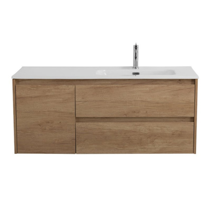Тумба с раковиной подвесная с двумя ящиками и одной дверцей BelBagno KRAFT 120 Rovere Galifax Bianco левая, раковина белая Тумба с раковиной подвесная с двумя ящиками и одной дверцей BelBagno KRAFT 120 Rovere Galifax Bianco левая, раковина белая