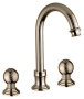 OLIMP-BLS2-A-02-Sw Смеситель на раковину на три отверстия, высокий, с донным клапаном, бронза, ручки Swarovski