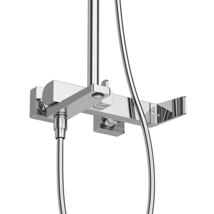 ARDENTE Душевая стойка со смесителем и изливом, хром ARDENTE-VSCM-CRM