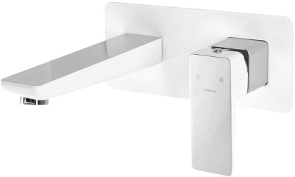 Смеситель для умывальника скрытого монтажа OMNIRES PARMA PM7415CRB (хром/белый) Смеситель для умывальника скрытого монтажа OMNIRES PARMA PM7415CRB (хром/белый)