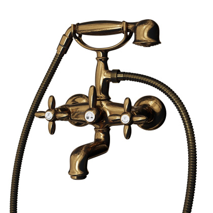 Смеситель для ванны MUSE настенный с переключателем, потертая бронза Смеситель для ванны MUSE настенный с переключателем, потертая бронза