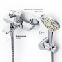 Смеситель Для ванны и душа c душевым набором F85B15000 X-Joy S