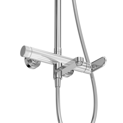 STYLUS-CVD-01 Душевая стойка со смесителем и изливом, хром STYLUS-CVD-01 Душевая стойка со смесителем и изливом, хром