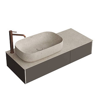 Тумба MAGICA подвесная 120, 2 ящика, вечерний серый матовый                         Тумба MAGICA подвесная 120, 2 ящика, вечерний серый матовый