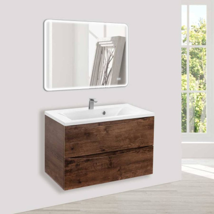 База под раковину Mia 750 подвесная, 2 выкатных ящика soft close, R.Wood