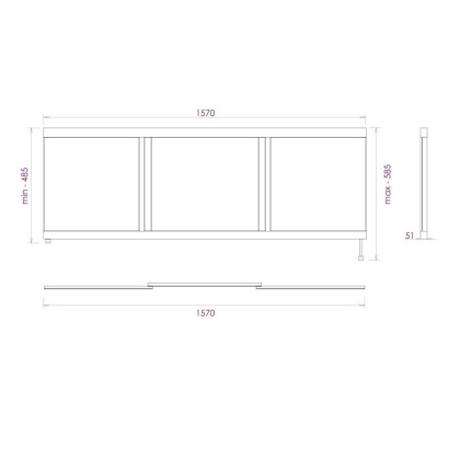 Экран под ванну Onika Одио Нова 160 белый