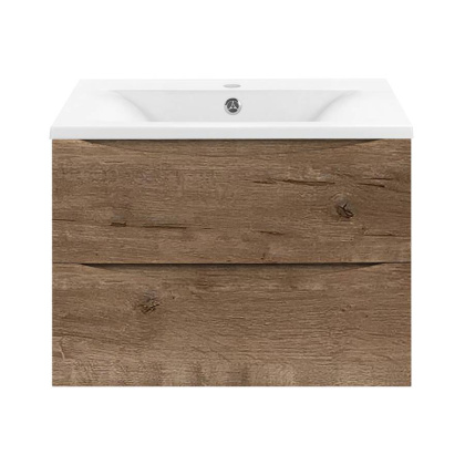 База под раковину Mia 600 подвесная, 2 выкатных ящика soft close, V.Oak