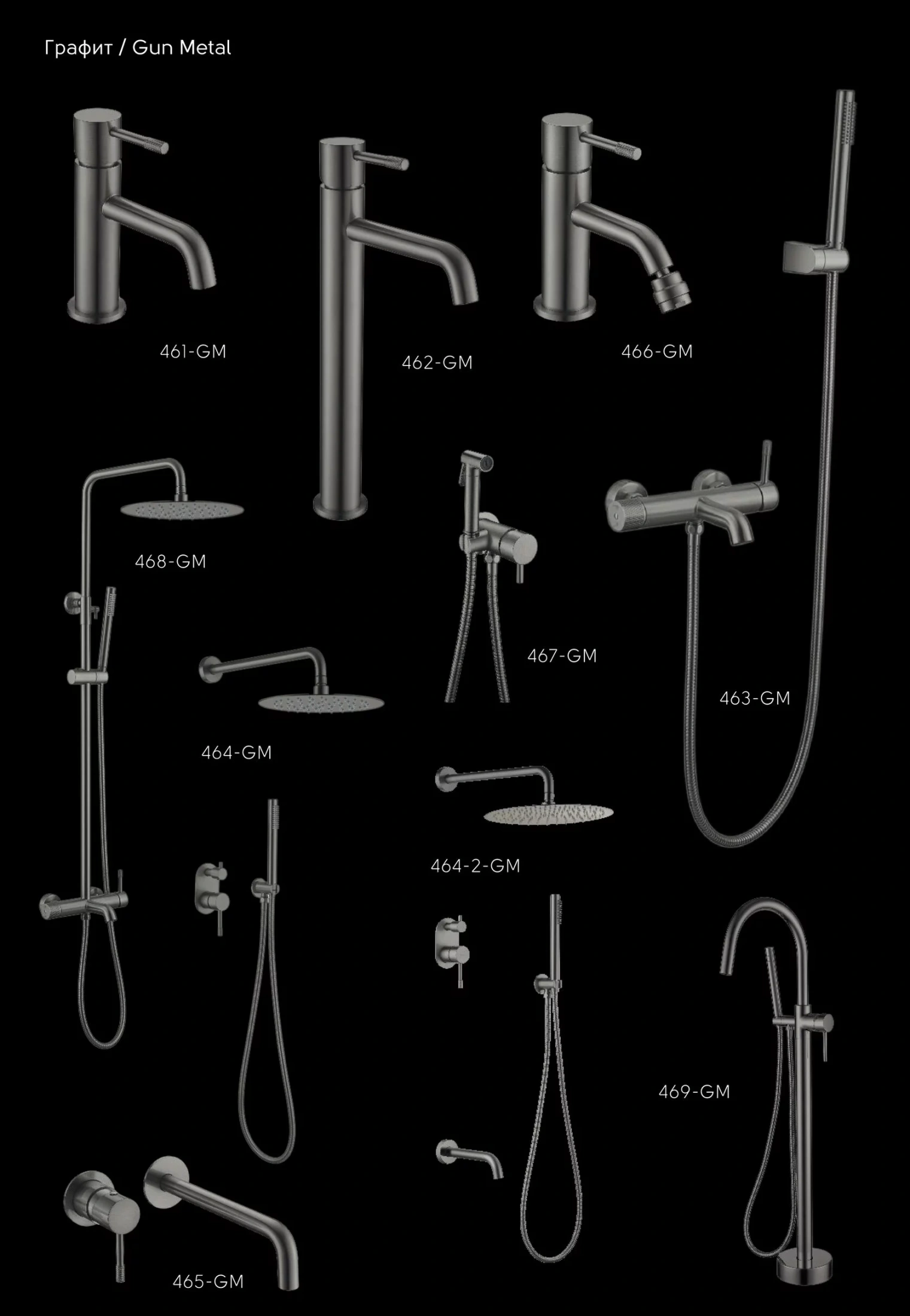 Смеситель для раковины Boheme Uno 465-GM Смеситель для раковины Boheme Uno 465-GM