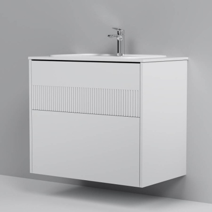 База под раковину, 2 ящика, 80 см, белый матовый M8FFUX0802WM