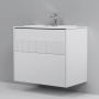 База под раковину, 2 ящика, 80 см, белый матовый M8FFUX0802WM