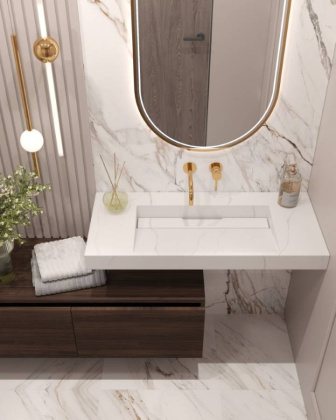 Столешница моноблок FLAT CALACATTA (1010*452*80) Столешница моноблок FLAT CALACATTA (1010*452*80)