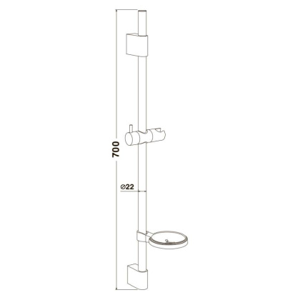 Штанга для душа BD01B Штанга для душа BD01B