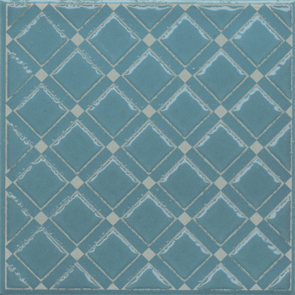Декор Бахия 1 бирюзовый глянцевый 9,8x9,8x0,7