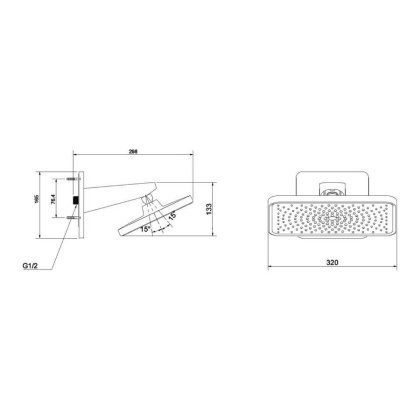 Верхний душ Inspire VSHD-3I4CMB, черный Верхний душ Inspire VSHD-3I4CMB, черный