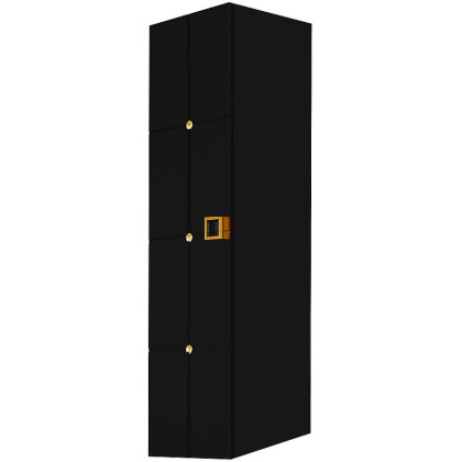 Пенал Piazza черный+золото без ножек_Комплект 844-BG Boheme