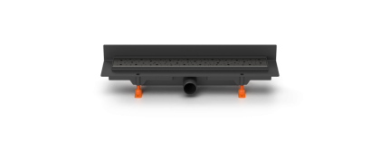 Душевой лоток 35 см Creto Points CRE-350 PB-P с решеткой, черный