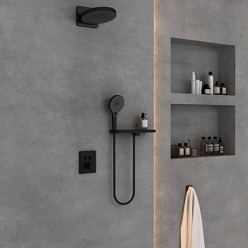 Душевой комплект Inspire VSFW-3I21T1RMB встраиваемый, термостатический, 2 режима, черный