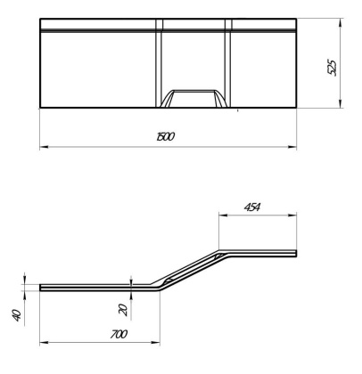 Фронтальная панель 150 см Creto Karmen П15075KAR-R белая