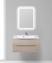 Тумба с раковиной подвесная BelBagno MARINO 90 Cappuccino Lucido, раковина белая Тумба с раковиной подвесная BelBagno MARINO 90 Cappuccino Lucido, раковина белая