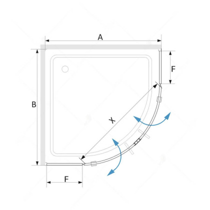 Душевой уголок RGW Stilvoll SV-53-B 80х80 06325388-14 профиль Черный стекло прозрачное
