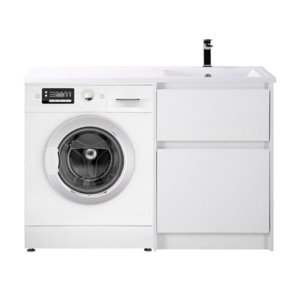 Тумба с раковиной напольная BelBagno KRAFT-LVD-58/120-L Pino Pasadena, раковина белая Тумба с раковиной напольная BelBagno KRAFT-LVD-58/120-L Pino Pasadena, раковина белая