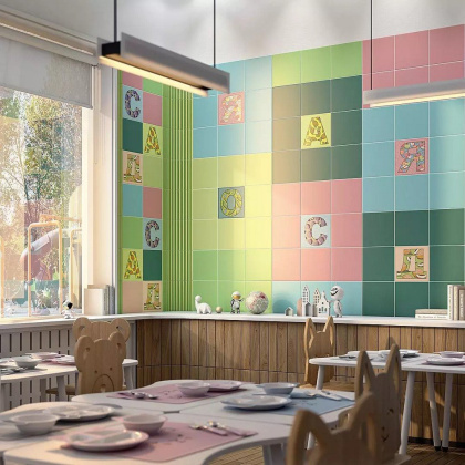 Керамический декор HGD\A544\5185 Сад-огород фиолетовый (20см*20см*6,9мм) (10шт/0,4м2) Слива, шт