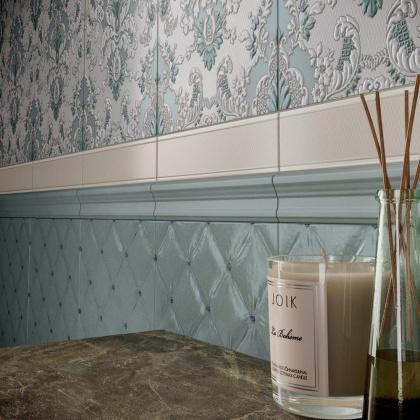 Бордюр настен. VT\A306\6000 Браганса бежевый светлый 5,4см*25см*8мм (1уп/30шт/0,405м2) матовый, шт