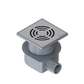 Душевой трап SMART DESIGN 10x10 cm, нерж.сталь ХРОМ