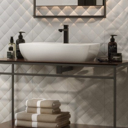 Смеситель для раковины FUTURA однорычажный без донного клапана 3/8, матовый черный Смеситель для раковины FUTURA однорычажный без донного клапана 3/8, матовый черный