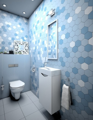 Комплект мебели Mini 400х220 подвесной правосторонний 1 дверный (ШхГхВ) 400х220х607