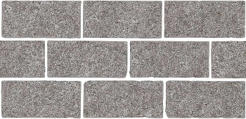 Бордюр Роверелла пепельный мозаичный  34,5х14,7