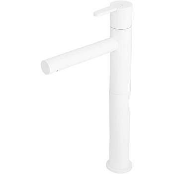 LEAF-LC1-BIO Смеситель для накладной раковины однорычажный, без донного клапана, исполнение белый матовый LEAF-LC1-BIO Смеситель для накладной раковины однорычажный, без донного клапана, исполнение белый матовый