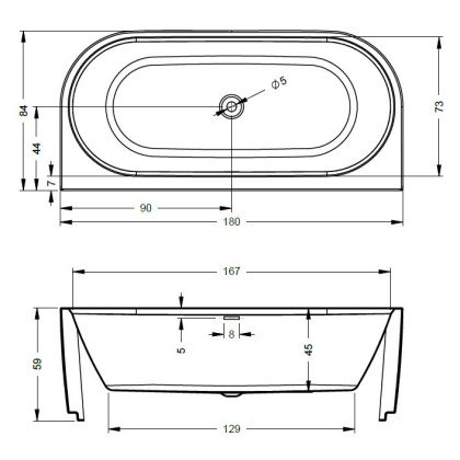 Акриловая ванна Riho Desire 180x84 Акриловая ванна Riho Desire 180x84