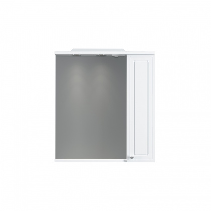 Зеркальный шкаф Palace On с подсветкой правый, 75х65х19 см, белый, M41MPR0651WG