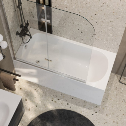 ECO-O-V-21-120/140-P-Cr-R Душевая шторка на ванну