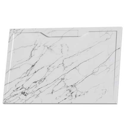 Душевой поддон прямоугольный RGW STE MW Белый мрамор  900x1200