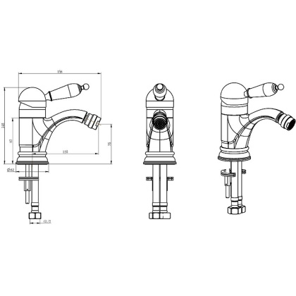 Смеситель для биде_Комплект