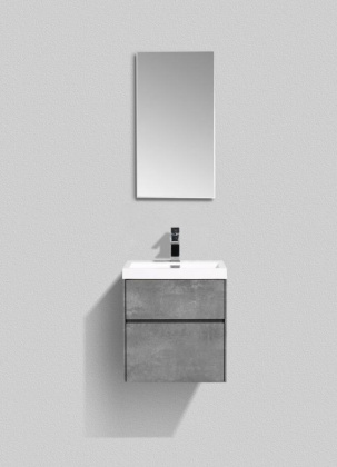Тумба с раковиной подвесная BelBagno PIETRA MINI 50AS Stucco Cemento, раковина белая Тумба с раковиной подвесная BelBagno PIETRA MINI 50AS Stucco Cemento, раковина белая