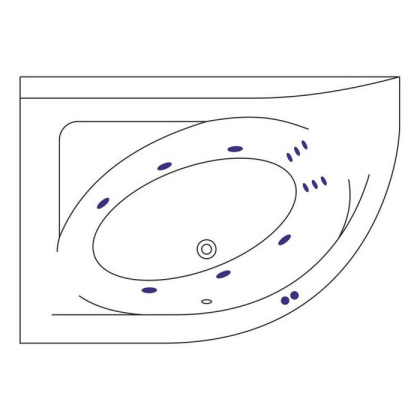 Ванна EXCELLENT Aquarella 150x100 (левая) "LINE" (хром) Ванна EXCELLENT Aquarella 150x100 (левая) "LINE" (хром)