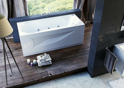 Ванна Афродита 170 пустая с фр.экр. (слив слева)