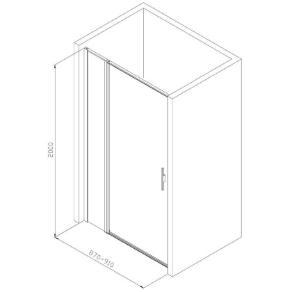 Душевая дверь Allen Brau Priority 90 3.31003.BBA черный браш Душевая дверь Allen Brau Priority 90 3.31003.BBA черный браш