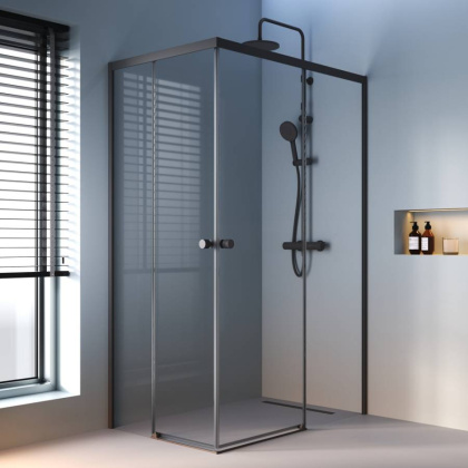 W94G-403-12080-BТ Душевое ограждение X-Joy Square Slide 120х80, Черный, прозрачное W94G-403-12080-BТ Душевое ограждение X-Joy Square Slide 120х80, Черный, прозрачное