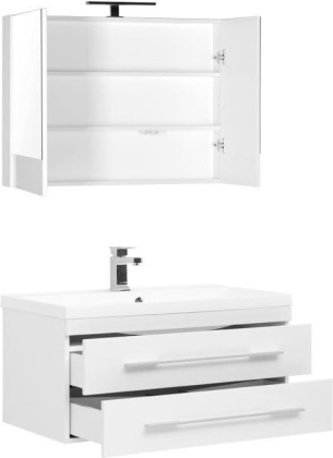 Комплект мебели для ванной Aquanet Нота 90 белый (камерино)