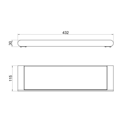 Полка стеклянная Timo Saona 13072/18 черное золото