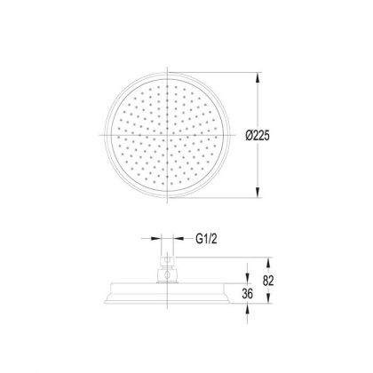 Верхний душ OMNIRES ARMANCE D=22,5 см WGARMANCECR (хром)