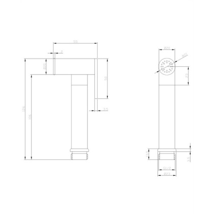 Лейка для биде OMNIRES BIDETTA2-RCR (хром)