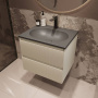 База под раковину Welle 600 подвесная, 2 выкатных ящика soft-close, M.Beige