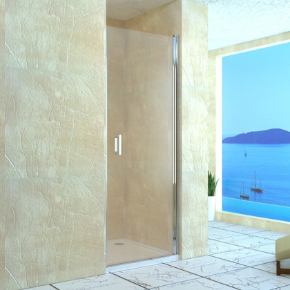 Душевая дверь в нишу RGW Leipzig LE-03 80 профиль Хром стекло прозрачное