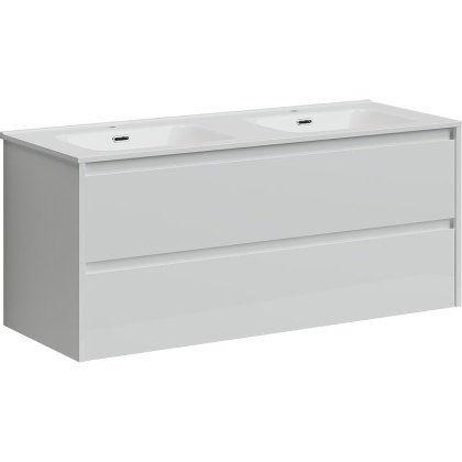 Тумба подвесная SANCOS Libra 1190х450х500, c двумя ящиками оснащенными доводчиками, белый глянец , арт. LB120-2W